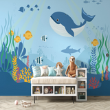 Papier Peint Mer Baleine | Le Petit Intissé