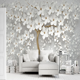 Papier Peint Salon Cosy Arbre de Vie | Le Petit Intissé