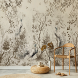 Deco Salon Papier Peint Vintage Retro Peacock | Le Petit Intissé