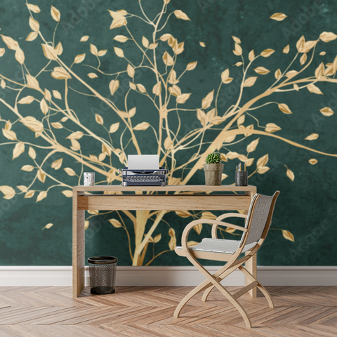 Papier Peint Vert Chambre Adulte | Le Petit Intissé