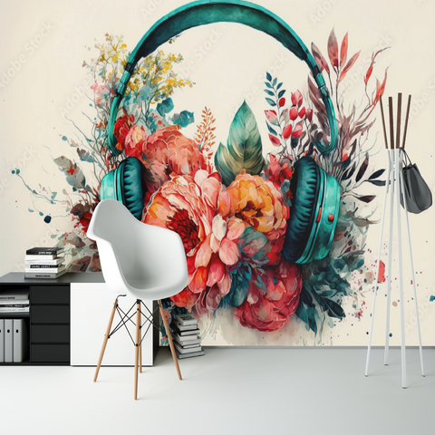 Papier Peint Musique <br/> Floraison