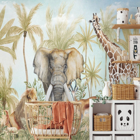 Papier peint panoramique safari | Le Petit Intissé