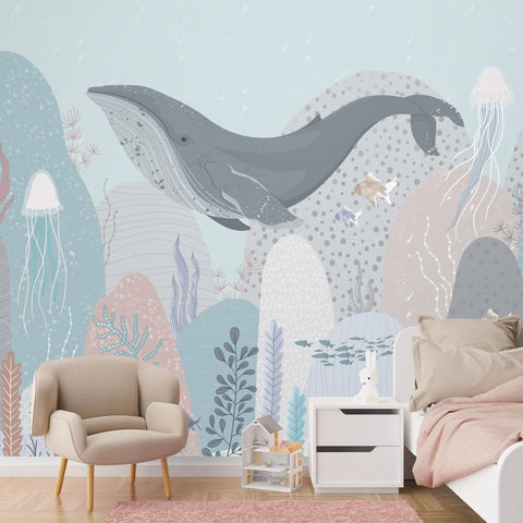 Papier Peint avec Baleine | Le Petit Intissé