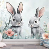 Papier Peint Lapin Vintage | Le Petit Intissé