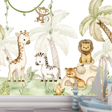 Papier Peint Animaux Jungle Enfant | Le Petit Intissé