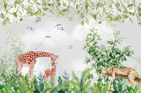 Papier Peint Animaux <br/> Le Royaume de la Jungle