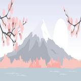 Papier Peint Panoramique Estampe Japonaise | Le Petit Intissé