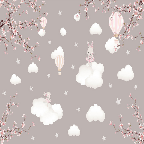 Papier Peint Fille Classique <br/> Hello Bunny