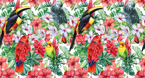 Papier Peint Fleur et Oiseaux | Le Petit Intissé
