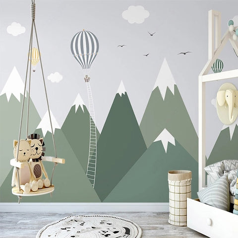 Papier Peint Montagne Vert | Le Petit Intissé