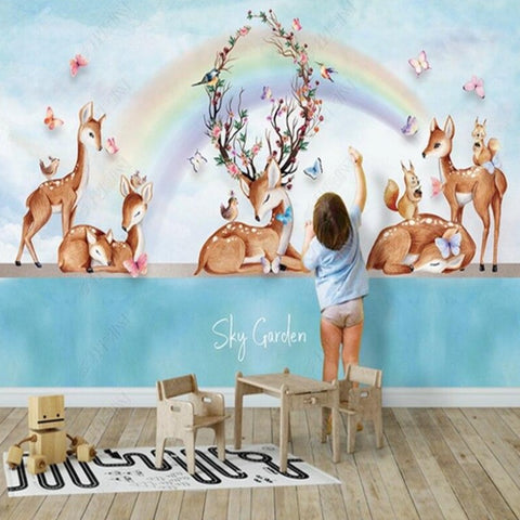 Papier Peint Panoramique Cerf | Le Petit Intissé