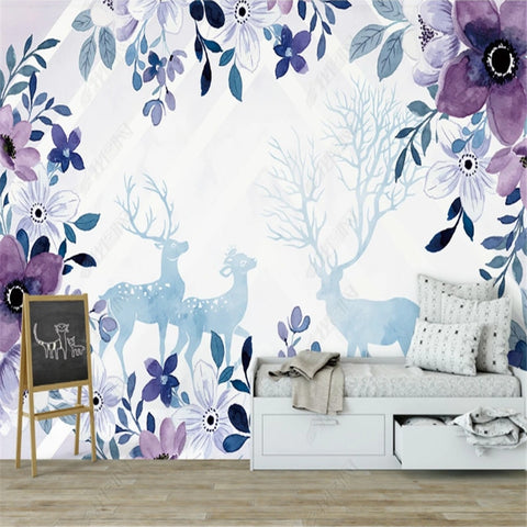 Papier Peint Fleur Violet | Le Petit Intissé