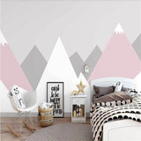 Papier Peint Chambre Fille Gris Rose | Le Petit Intissé