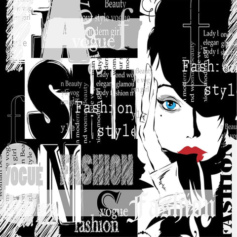 Papier Peint Noir et Blanc Visage | Le Petit Intissé