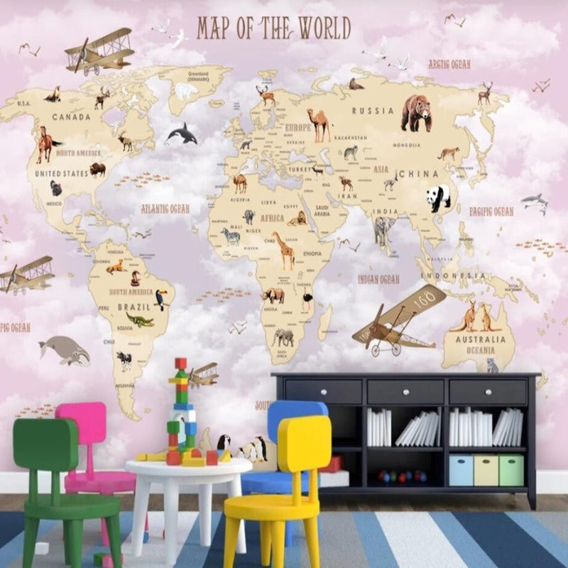 Carte du Monde Géante Papier Peint
