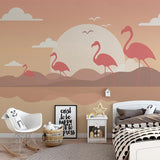 Papier Peint Motif Flamant Rose | Le Petit Intissé