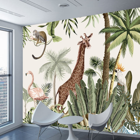 Papier Peint Tropical Animaux | Le Petit Intissé