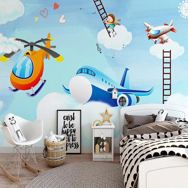 Tête de lit Enfant Petit avion - Déco'Art