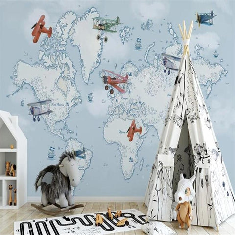 Papier Peint Carte du Monde Pas Cher | Le Petit Intissé