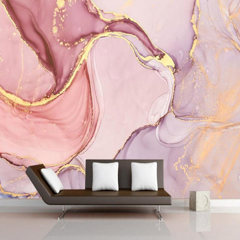 Papier Peint Marbre Rose Gold | Le Petit Intissé