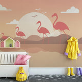 Papier Peint Motif Flamant Rose | Le Petit Intissé