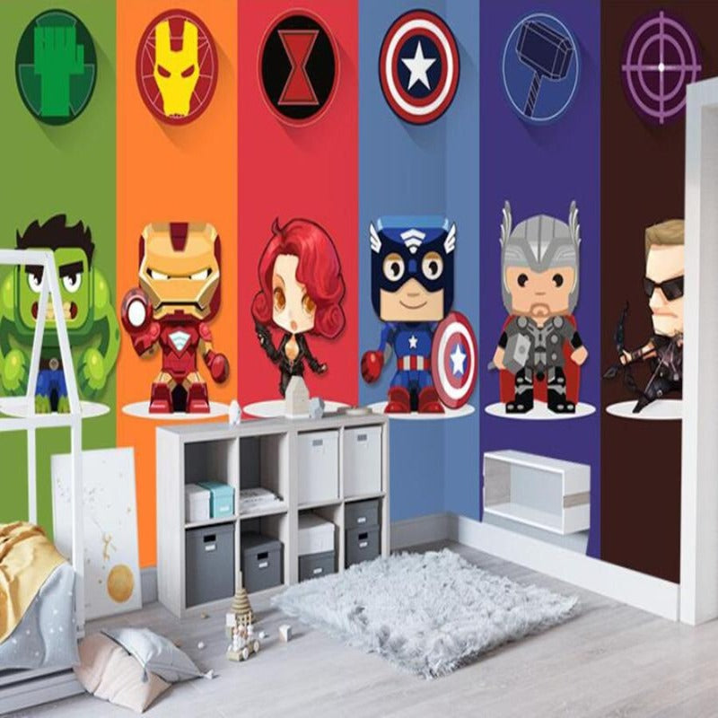 Décor de Super Héros Marvel dans une chambre de garçon