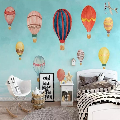 Papier Peint Chambre Bébé Montgolfière | Le Petit Intissé