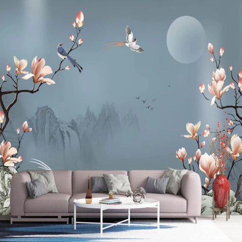 Papier Peint Oiseaux Japonais | Le Petit Intissé
