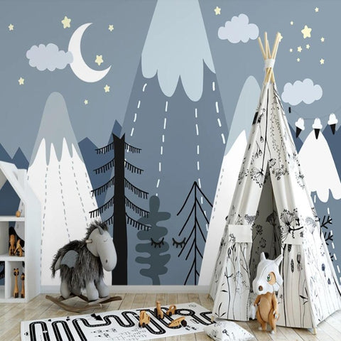 Papier Peint Montagne Neige | Le Petit Intissé