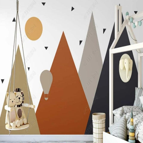 Papier Peint Motif Déco Montagne | Le Petit Intissé