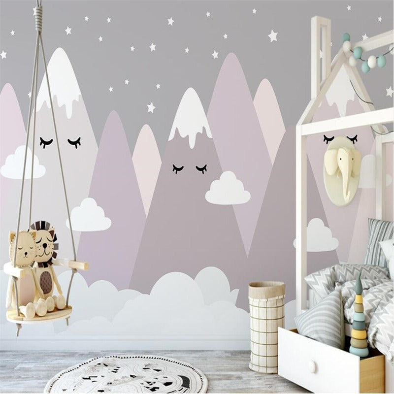 Déco de chambre bébé personnalisée sur le thème montagne