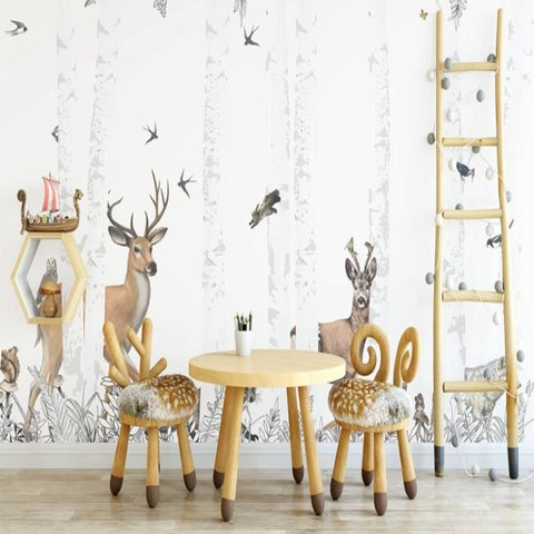 Papier Peint Animaux des Bois | Le Petit Intissé