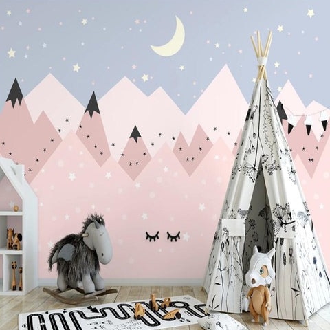 Papier Peint Chambre Montagne pour Fille | Le Petit Intissé