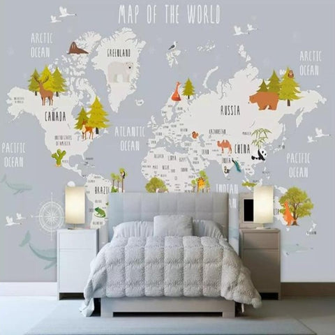 Carte du Monde Papier Peint | Le Petit Intissé