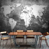 Papier Peint Carte du Monde Noir et Blanc | Le Petit Intissé