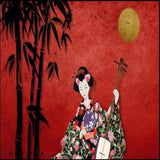 Papier Peint Japonais Rouge Nippone | Le Petit Intissé