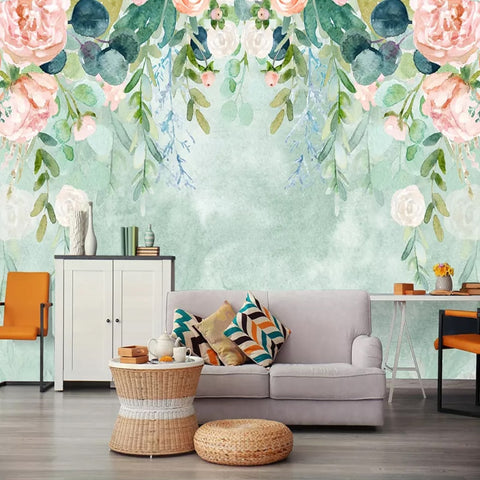 Papier Peint Fleur Pastel | Le Petit Intissé
