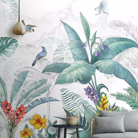 Papier Peint Panoramique Oiseaux | Le Petit Intissé