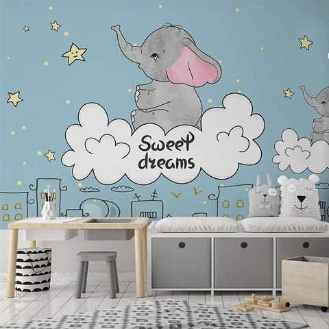 Papier Peint Bébé Eléphant | Le Petit Intissé