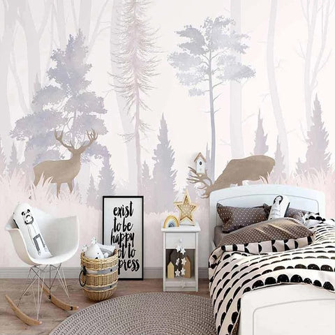 Papier Peint Fille Forêt | Le Petit Intissé