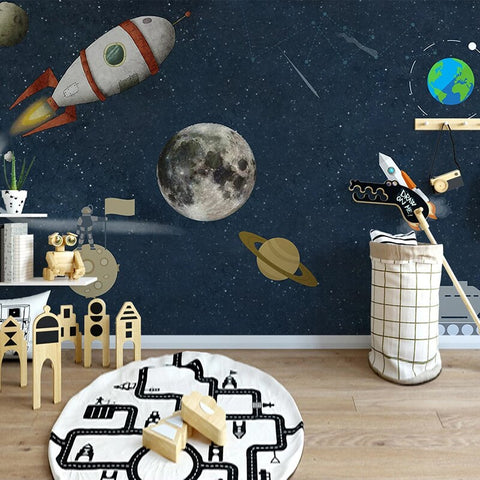 Papier Peint Chambre Espace | Le Petit Intissé