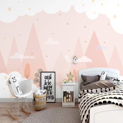 Papier Peint Géométrique Rose | Le Petit Intissé