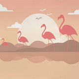 Papier Peint Motif Flamant Rose | Le Petit Intissé