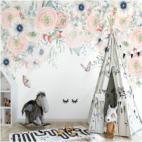 Papier Peint Fleuri Moderne | Le Petit Intissé