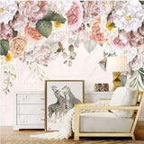 Papier Peint Retro Fleurs | Le Petit Intissé