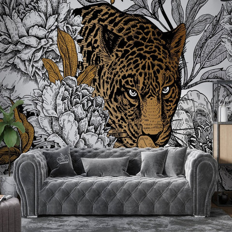 Papier Peint avec Léopard | Le Petit Intissé