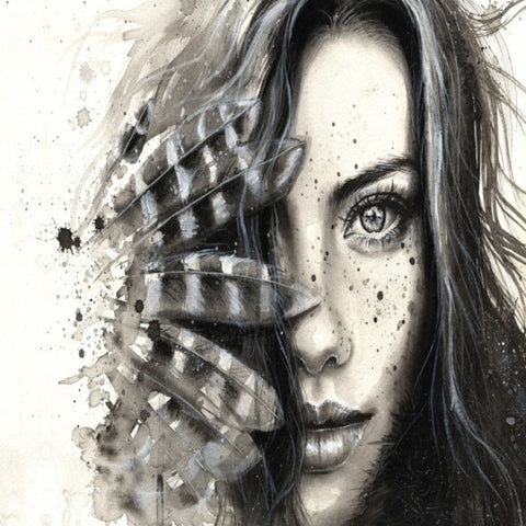 Papier Peint Visage Noir et Blanc | Le Petit Intissé