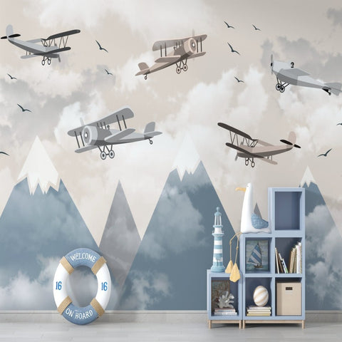 Papier Peint Mural Avion | Le Petit Intissé