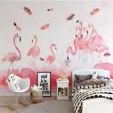 Papier Peint Panoramique Flamant Rose | Le Petit Intissé