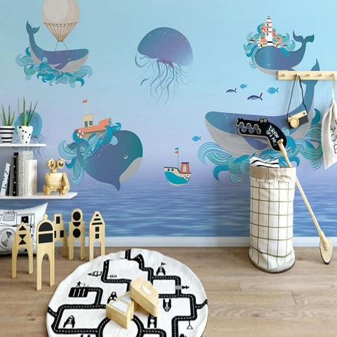 Papier Peint Panoramique Baleine | Le Petit Intissé